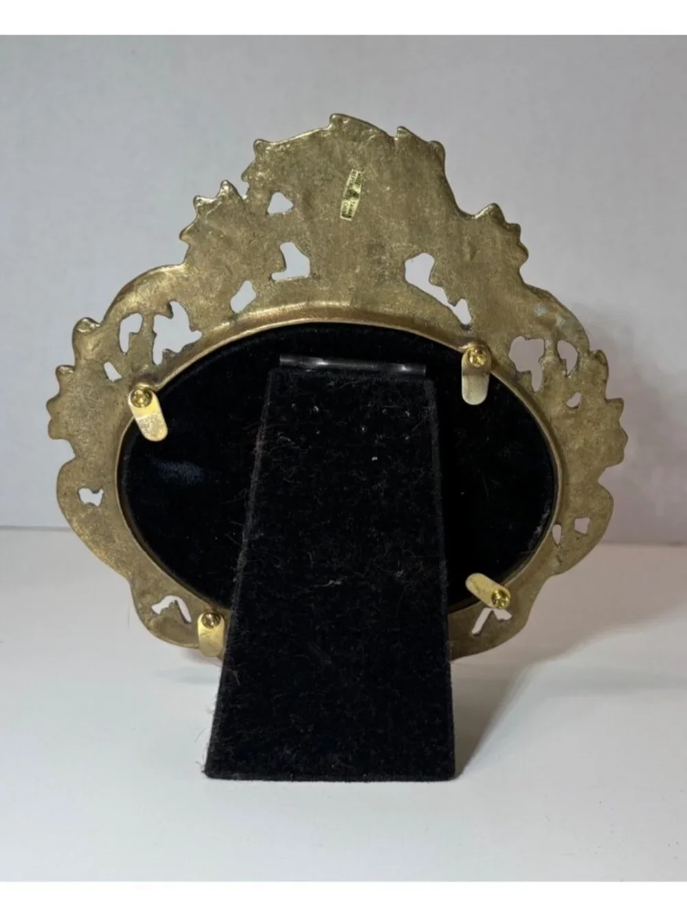 Vintage Solid Brass Ornate Floral Picture Photo Frame Floral